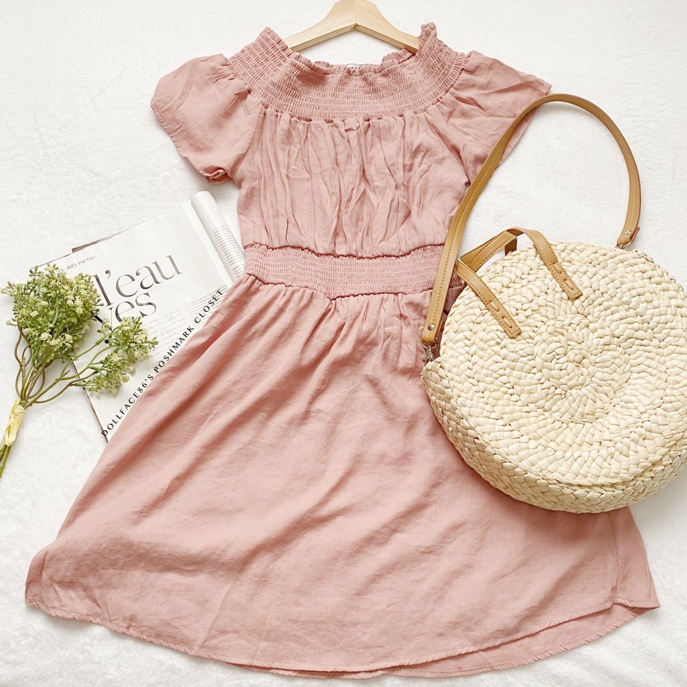 Off Shoulder Dark Blush Sundress